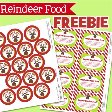 Free Printable Reindeer Food Tags - Printable Word Searches