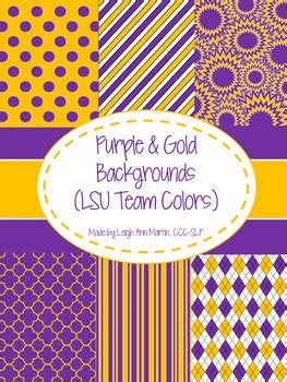 Purple & Gold Digital Papers (LSU Team Colors) by LeighAnnSLP | TpT