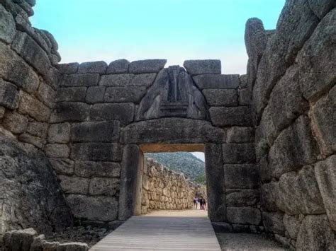 Lion Gate, Fabled Entrance to the Ancient Citadel of Mycenae, Greece