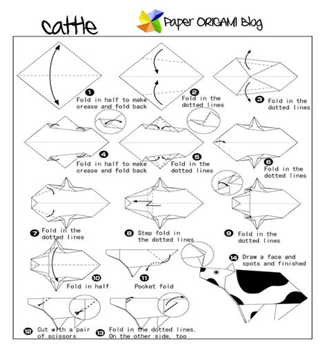 Cow Origami | Paper Origami Guide