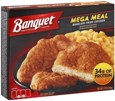 Banquet Mega Meal Boneless Fried Chicken - 12 oz, Nutrition Information ...