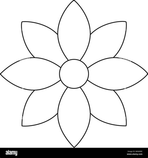 flower jasmine ornament decoration delicate vector illustration outline image Stock Vector Image ...