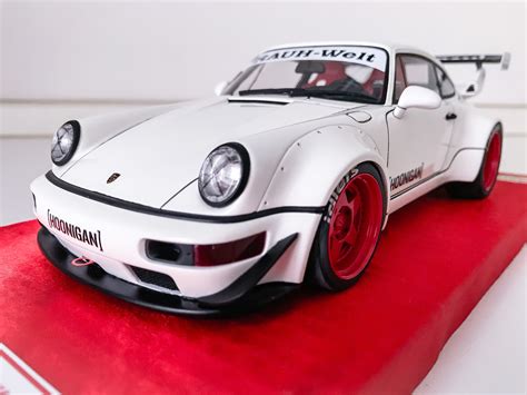 Pin on Porsche 964 RWB (Rauh Welt) HOONIGAN 1:18 GT Spirit