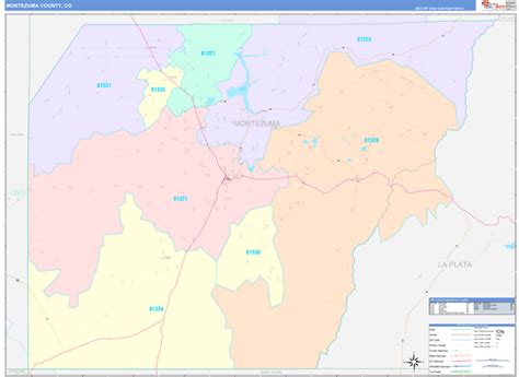 Montezuma County, CO Wall Map Color Cast Style by MarketMAPS - MapSales