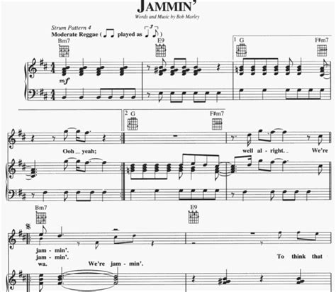 Bob Marley - Jammin Free Sheet Music PDF for Piano | Sheet music pdf ...