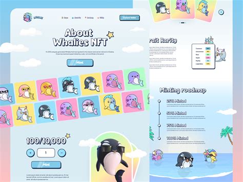 NFT Minting Page by Levi Wilson for QClay on Dribbble