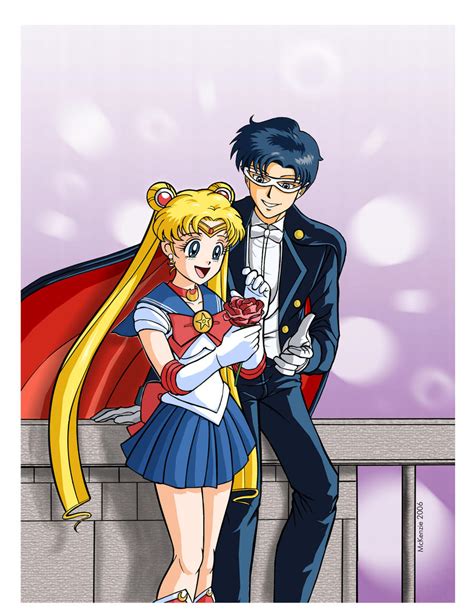 Sailor Moon and Tuxedo Mask by RedShoulder on DeviantArt