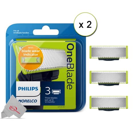 Philips Norelco QP230/80 OneBlade Replacement Blades, 3 Count - 2 Packs ...