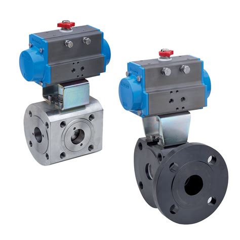 3 way pneumatic actuated flanged ball valve | Bonomi UK