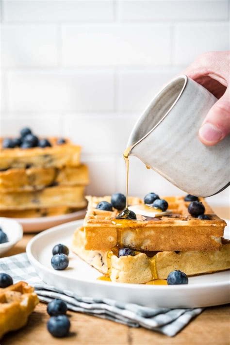 Blueberry Waffles Recipe - Dinner, then Dessert