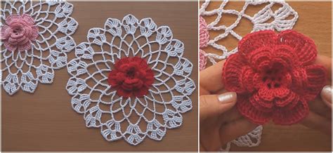 Crochet Doily Flower Part 1 - Crochet Ideas