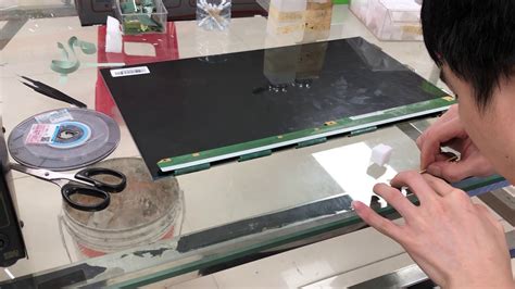 LCD screen repair/vertical band repair/Cof bonding process/Panel repairing/Samsung Led tv COF ...