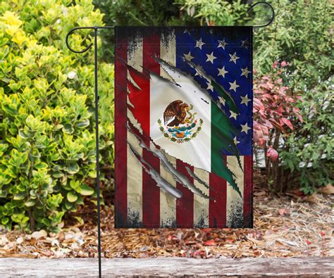 USA Mexico Combination Flag Mexican American Friendship Patriotic Flag ...