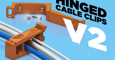 Hinged Cable Clip V2 by Jerrari | Download free STL model | Printables.com
