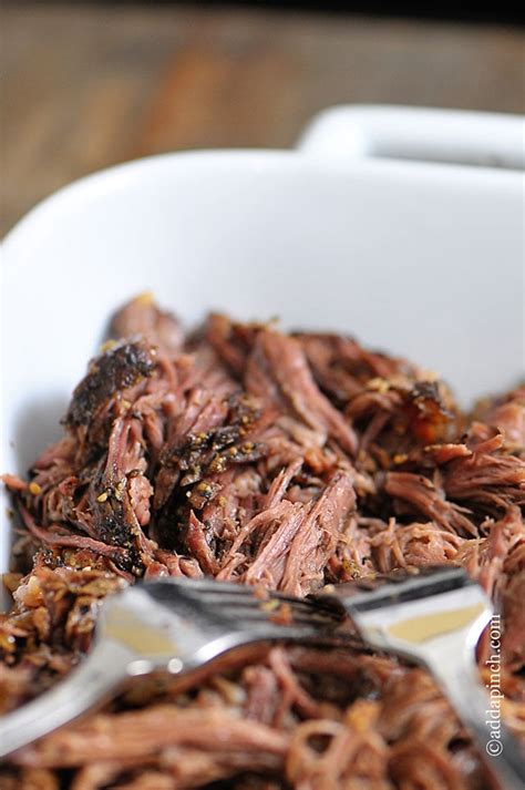 Slow Cooker Shredded Beef Recipe - Add a Pinch