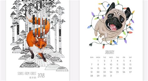 10 Creative 2018 Calendar Designs For Your Inspiration