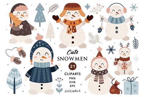 Snowman clipart, Christmas snowman svg, Vintage (2222147)