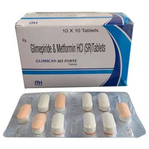 Glimscan Glimepiride And Metformin HCI Tablets, M H at Rs 85/box in New ...