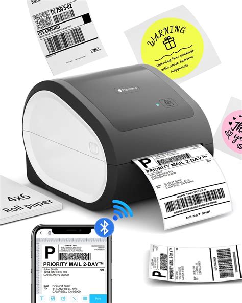 Amazon.com : Phomemo Shipping Label Printer Bluetooth Thermal Label Printer - Wireless Bluetooth ...