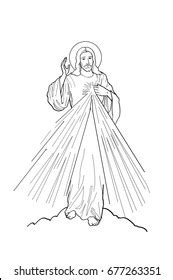 La divina misericordia de JESÚS CRISTO: vector de stock (libre de regalías) 1694848981 ...