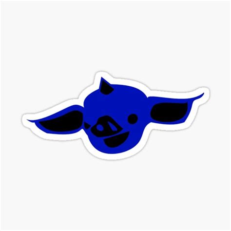 "Bokoblin Face Symbol - Blue-Black" Sticker for Sale by AniKayStudio ...