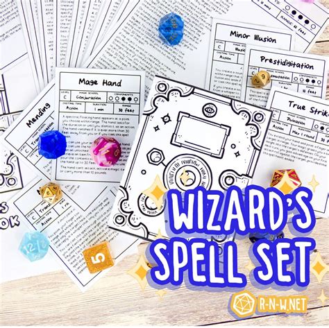 Wizard - Spell Card Set — r-n-w | Dnd character sheet, Card set, Cards