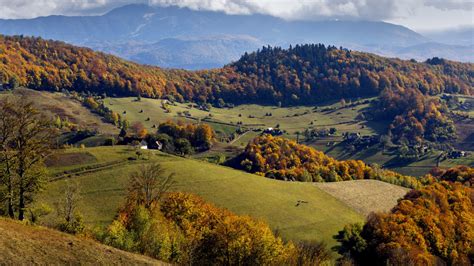 Fond d'écran : la nature, paysage, des arbres, forêt, maison, village, Montagnes, des nuages ...