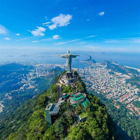 Aerial View Of Christ The Redeemer In Rio de Janeiro, Brazil - Travel ...