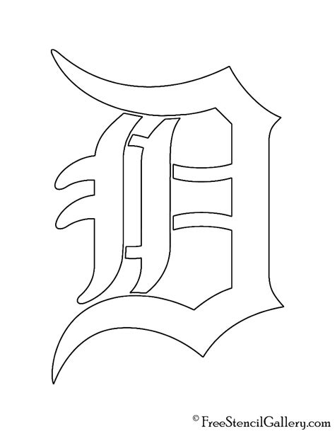 MLB - Detroit Tigers Logo Stencil | Free Stencil Gallery