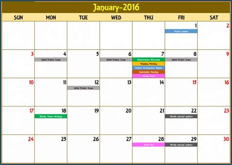 √ Free Editable Monthly Schedule Template Excel