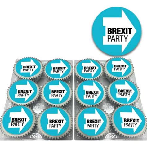 Brexit Party Logo Cupcakes - Eat Your Photo