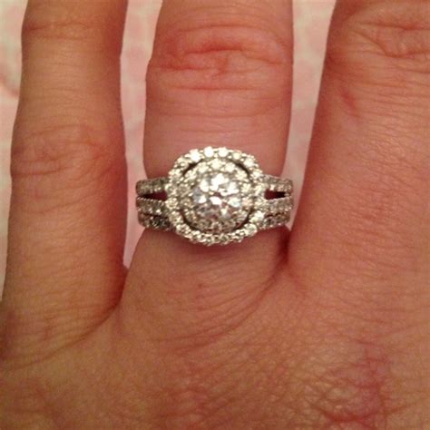 Zales | Jewelry | Zales Double Halo Diamond Wedding Set | Poshmark