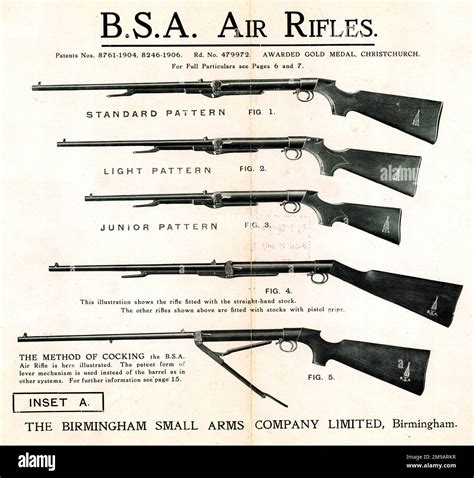 B.S.A. Air Rifles, The Birmingham Small Arms Company Limited Stock ...