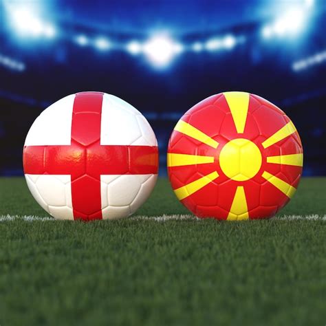 Premium Photo | England vs north macedonia soccer match