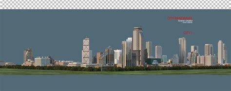 Premium PSD | Panoramic city view