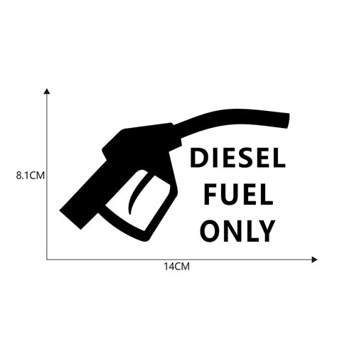 Car Sticker Diesel Fuel Only Warning Stickers Decals Fuel Tank Gas Cap ...