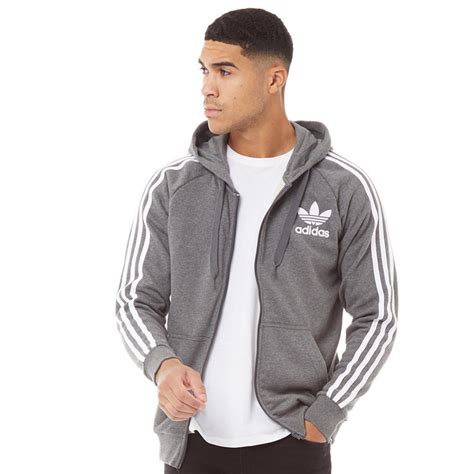 Buy adidas Originals Mens California Full Zip Hoodie Dark Grey Heather