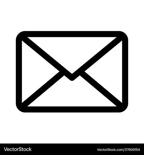 Email message envelope icon simple line art style Vector Image