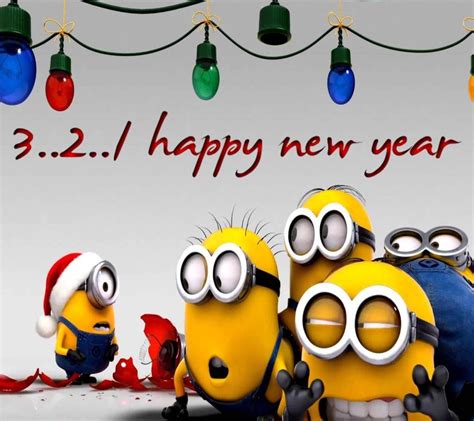 Happy new year cute Minions Photos with new year messages | Happy new year minions, Happy new ...