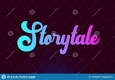 Storytale Pink Word Text Logo Icon Design for Typography Stock Illustration - Illustration of ...