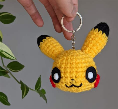 Pikachu Keychain Amigurumi Crochet Pattern - Sir Purl Grey