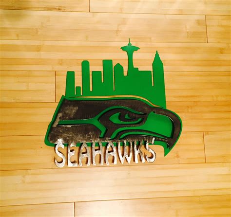 Seattle Seahawks 2D wall art metal sign custom by MetalArtDesignz