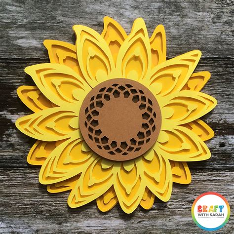 Free Sunflower SVG Cutting File