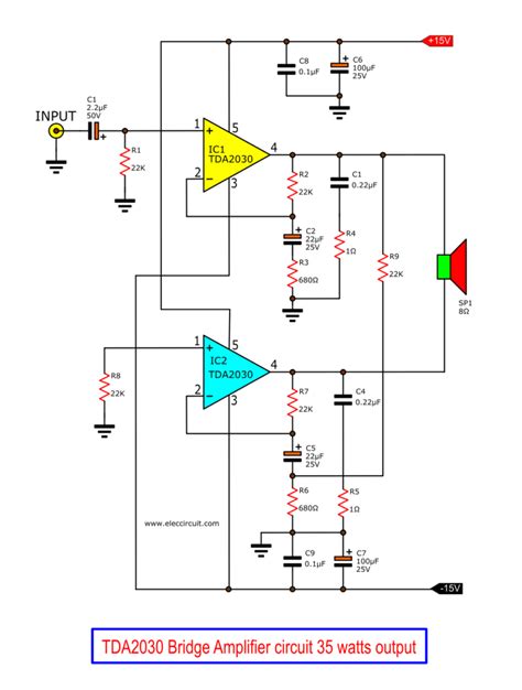 Simple Tda2030 Amplifier Circuit