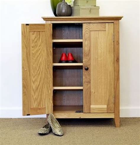 Mumford solid oak furniture hallway shoe storage cupboard cabinet | eBay