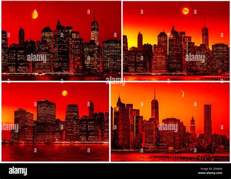 Midtown manhattan skyline night view Cut Out Stock Images & Pictures - Alamy