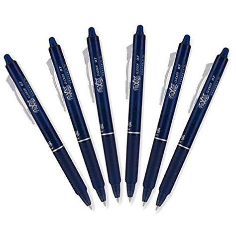 Pilot FriXion Clicker Retractable Erasable Gel Pens, Fine Point, Navy Blue Ink, 6 Pack - Walmart ...