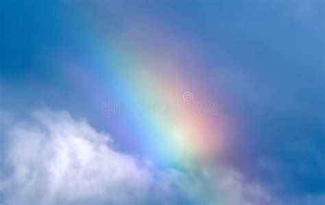 Rainbow and White Clouds, Symbol of Hope Stock Photo - Image of background, clear: 179103238