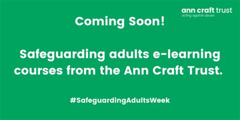 Coming soon from the Ann Craft Trust: Safeguarding Adults E-Learning ...