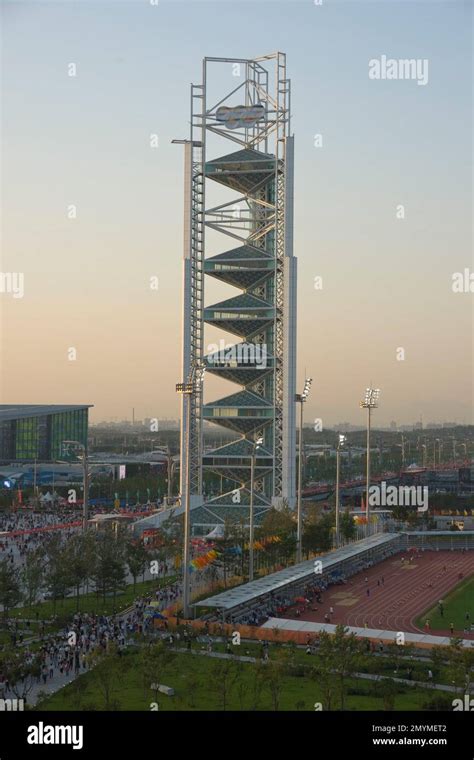 Night at the Olympic stadium Stock Photo - Alamy